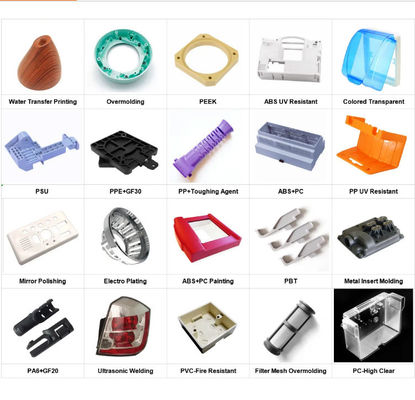 Partes de inyección de plástico personalizadas procesadas por un servicio de moldeo experimentado