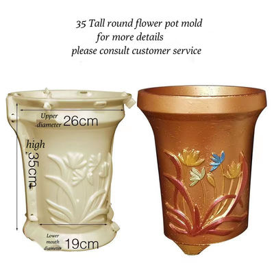 Plastico de precisión piezas de moldeo por inyección de hormigón moldes de macetas de flores diseño personalizado
